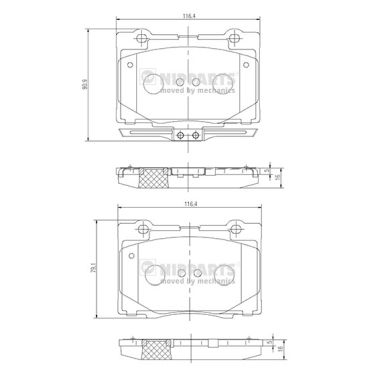 Тормозные колодки дисковые REMSA арт. N3604070