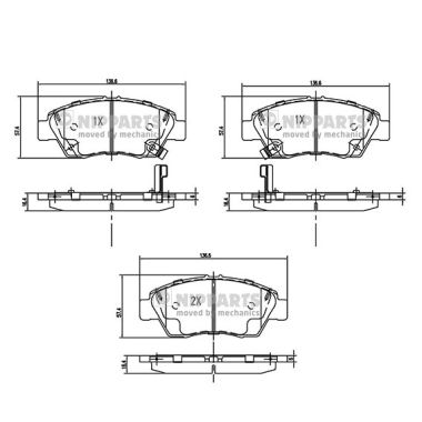 Тормозные колодки дисковые BREMBO арт. N3604071