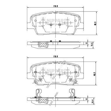 Тормозные колодки дисковые HYUNDAI арт. N3610312