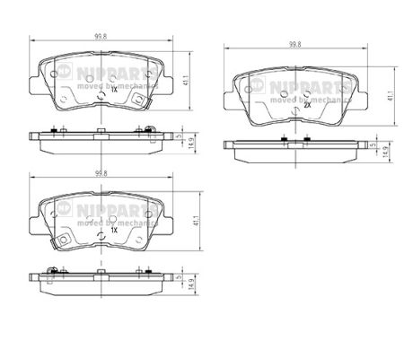 Тормозные колодки дисковые BREMBO арт. N3610314