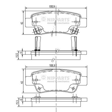 Тормозные колодки дисковые REMSA арт. N3614019