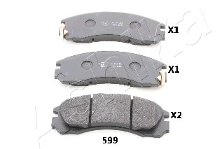 Тормозные колодки передние дисковые ABE арт. 50-05-599
