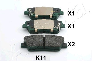 Тормозные колодки задние дисковые TEXTAR арт. 51-0K-K11