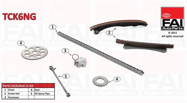 Комплект цепи привода распредвала FAI AutoParts TCK6NG