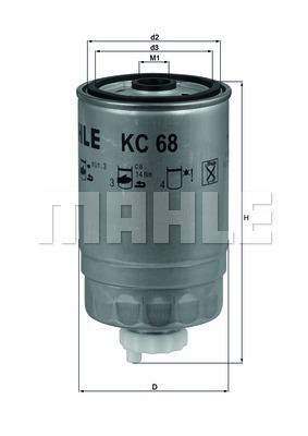 Топливный фильтр MANN-FILTER арт. KC68