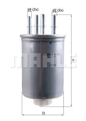 Топливный фильтр MAHLE KL1026
