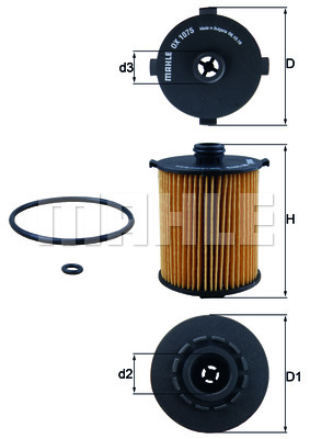 Масляный фильтр BOSCH арт. OX 1075D