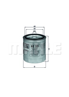 Топливный фильтр MANN-FILTER арт. KC 22