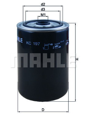 Фільтр паливний Renault Magnum 12.0/Premium 11.1 00- MAHLE KC 197