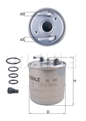 Топливный фильтр MANN-FILTER арт. KL490D