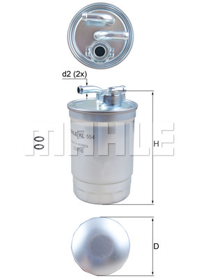 Топливный фильтр MANN-FILTER арт. KL 554D