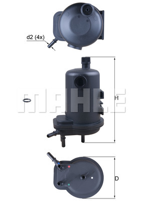 Топливный фильтр UFI арт. KL633D