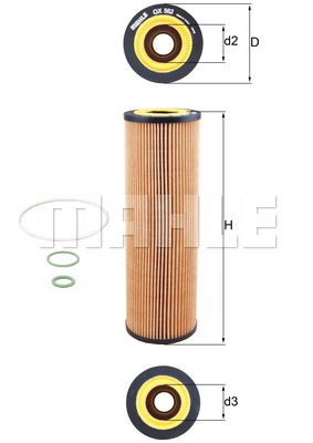 Фільтр масляний BOSCH арт. OX562D