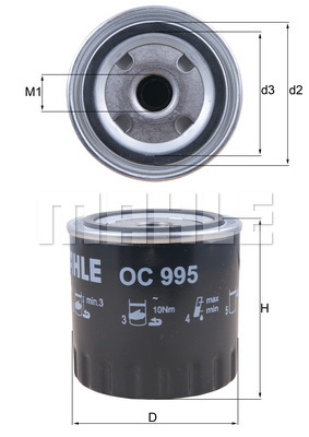 Масляный фильтр EUROREPAR арт. OC 995
