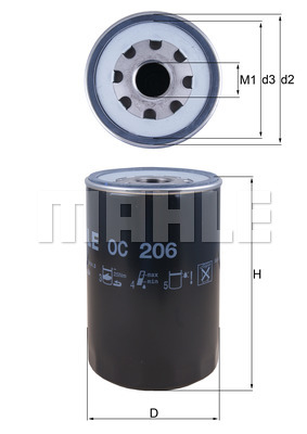 Фільтр масляний Iveco/VW/Man 87- MANN-FILTER арт. OC 206