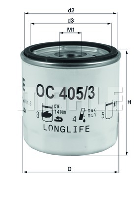 Масляный фильтр UFI арт. OC 405/3