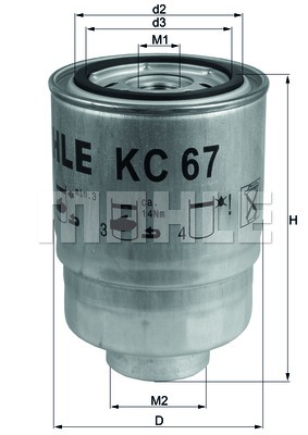 Топливный фильтр MANN-FILTER арт. KC 67