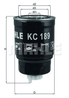 Топливный фильтр UFI арт. KC 189