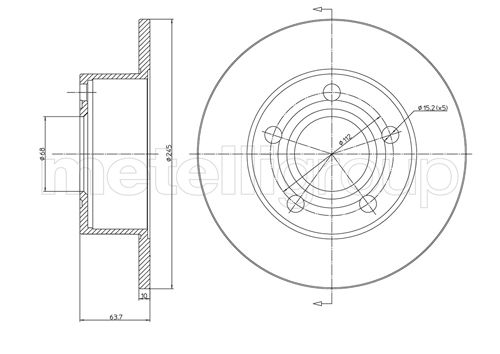 Тормозной диск BOSCH арт. 800-395C