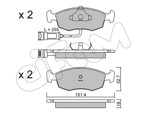 Гальмівні колодки перед. Ford Escort/Sierra 84-99 (ATE) REMSA арт. 822-094-0