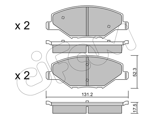 Тормозные колодки дисковые REMSA арт. 822-1006-0