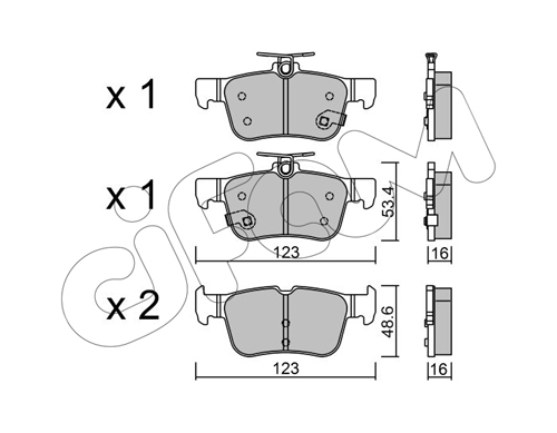 Гальмівні колодки Focus/Kuga/Mondeo 12- ICER арт. 822-1040-0