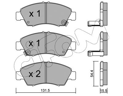 Тормозные колодки дисковые REMSA арт. 822-138-0