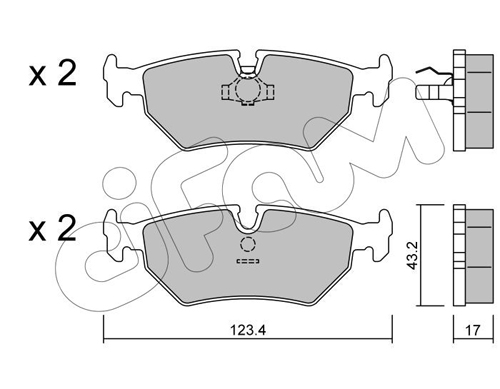 Тормозные колодки дисковые BOSCH арт. 822-178-0