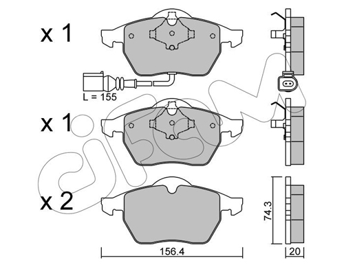 Тормозные колодки дисковые FERODO арт. 822-181-4