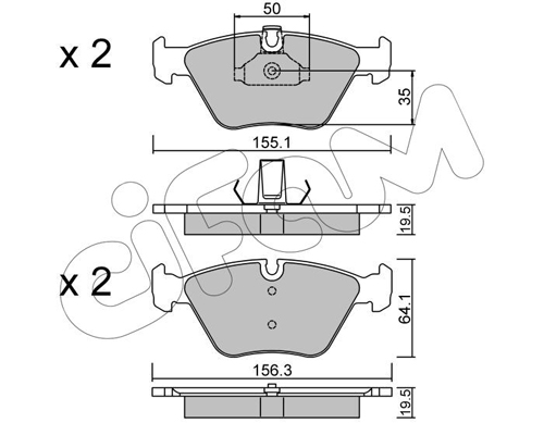 Гальмівні колодки перед. BMW 5 (E39) 95-03 (ATE) LPR арт. 822-207-0