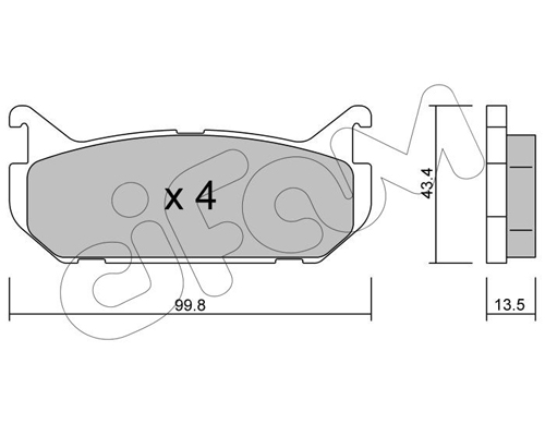 Тормозные колодки дисковые BLUE PRINT арт. 822-303-0