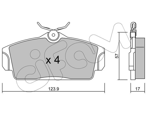 Гальмівні колодки перед. Nissan Almera 00-/Primera 91-02 (TRW) BREMBO арт. 822-305-0