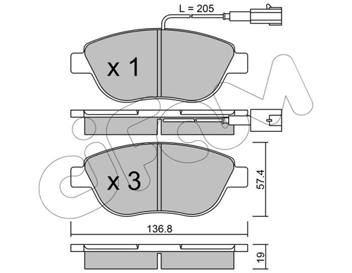 Тормозные колодки дисковые ICER арт. 822-322-0