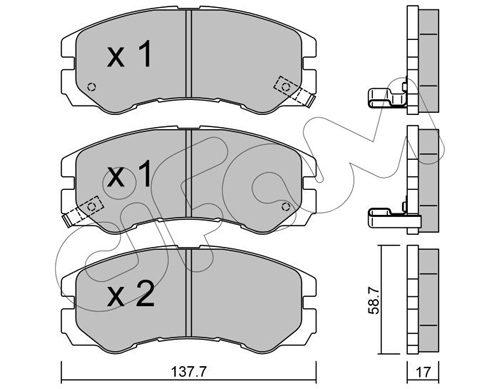 Тормозные колодки дисковые CIFAM 822-357-0