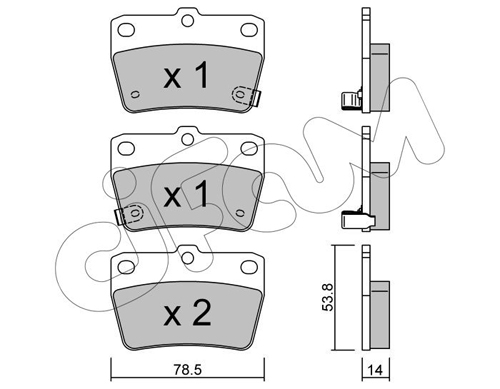Тормозные колодки дисковые REMSA арт. 822-431-0