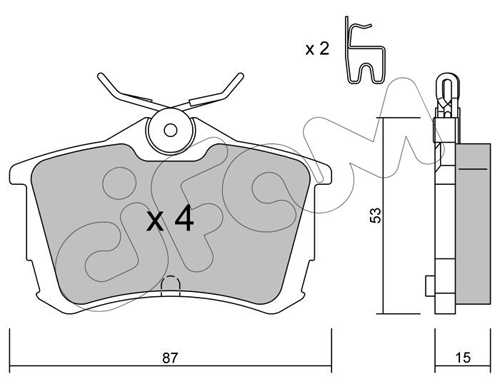 Гальмівні колодки зад. Honda Accord 98-08 (TRW) WOKING арт. 822-465-0