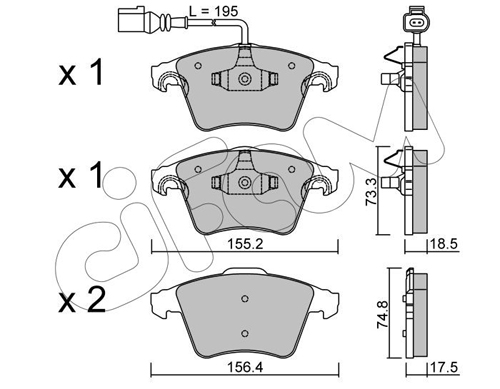 Тормозные колодки дисковые TRW арт. 822-552-1