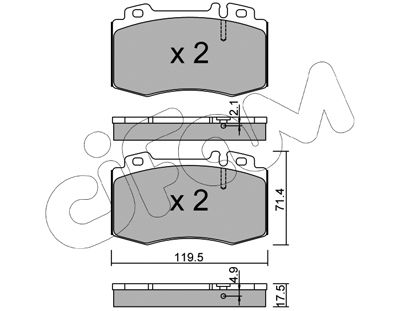 Гальмівні колодки перед MB C32 AMG/E320-500 01> WOKING арт. 822-563-5