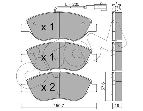 Тормозные колодки дисковые BOSCH арт. 822-577-0