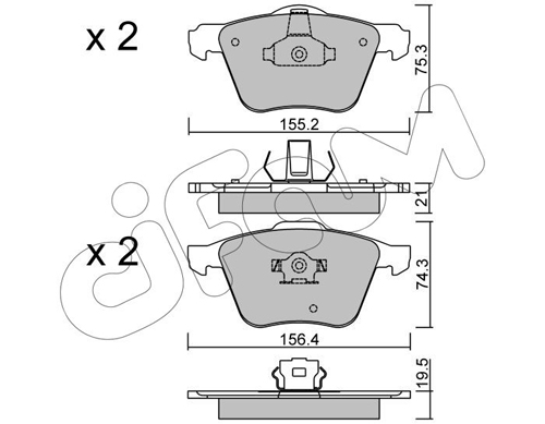 Колодки гальмівні перед. S60/S80/V70/XC70/XC90 (98-14) DELPHI арт. 822-599-0