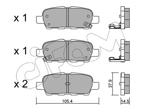 Тормозные колодки дисковые NK арт. 822-612-0