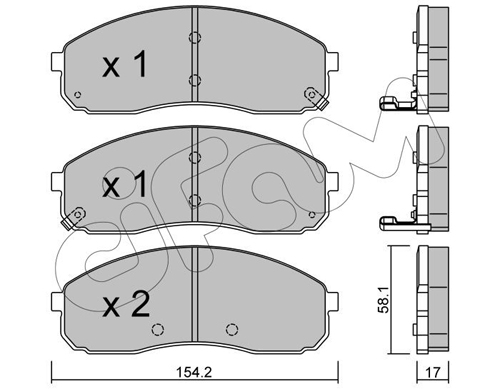Тормозные колодки дисковые BLUE PRINT арт. 822-631-0