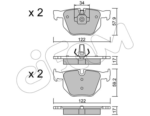 Тормозные колодки дисковые BMW арт. 822-644-4