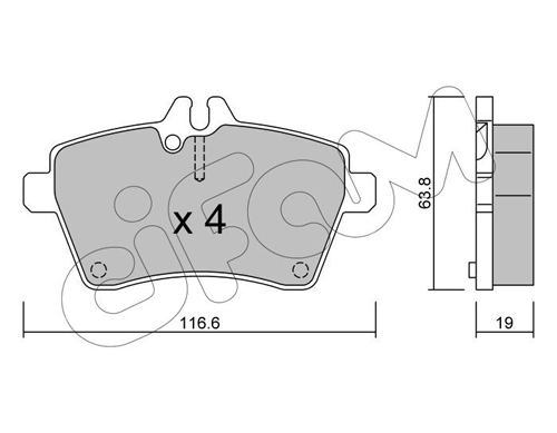 Колодки гальмівні пер. Yaris/W169/W245 04- A.B.S. арт. 822-646-0