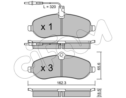 Тормозные колодки передние дисковые BREMBO арт. 822-707-0