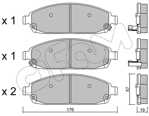 Тормозные колодки дисковые BLUE PRINT арт. 822-719-0