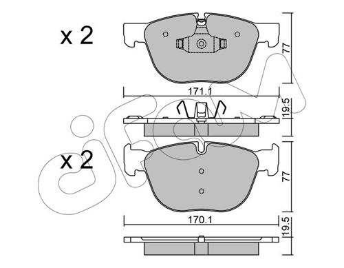 Тормозные колодки дисковые BMW арт. 822-770-0
