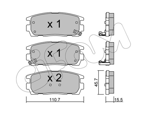 Тормозные колодки дисковые BOSCH арт. 822-779-0