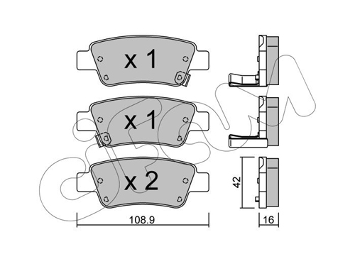 Тормозные колодки дисковые FERODO арт. 822-790-0