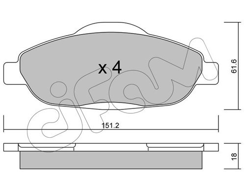 Тормозные колодки дисковые BREMBO арт. 822-804-0